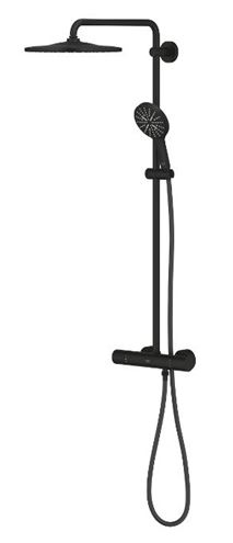 GROHE RAINSHOWER SMARTACTIVE 310 sprchový set s termostatickou batériou, horná sprcha, ručná sprcha, tyč, hadica, phantom black 22119KF0 Obrázek - fotka