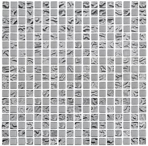 DUNIN GLASS MIX mozaika 30x30(1,5x1,5)cm, lesk, silver mix