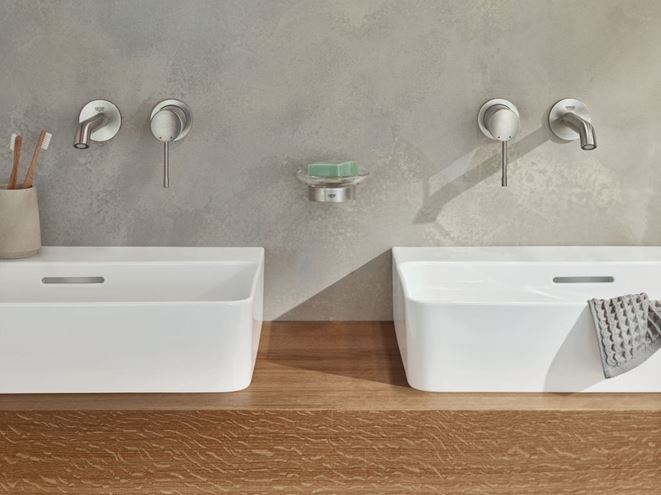 GROHE ESSENCE NEW umývadlová podomietková batéria, phantom black 29192KF1 Obrázek - fotka