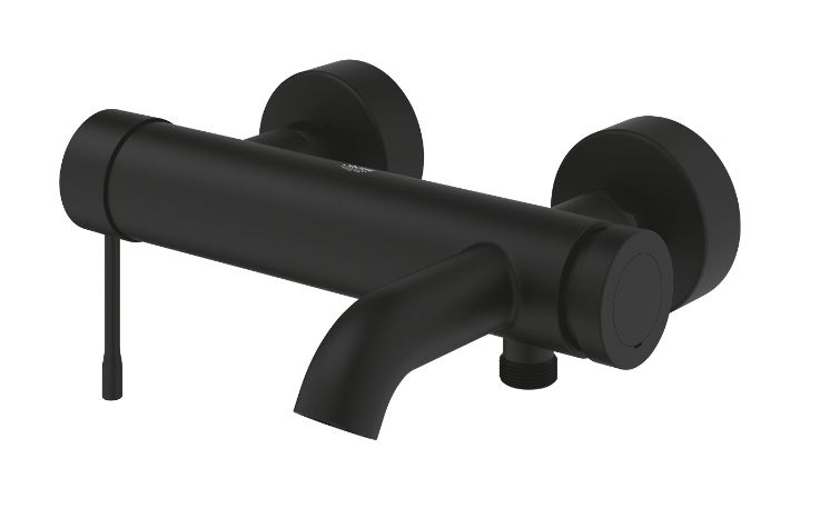 GROHE ESSENCE NEW vaňová nástenná batéria, s prepínačom, phantom black 25250KF1 Obrázek - fotka