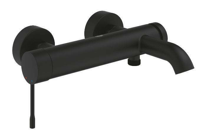 GROHE ESSENCE NEW vaňová nástenná batéria, s prepínačom, phantom black 25250KF1 Obrázek - Hlavní obrázek