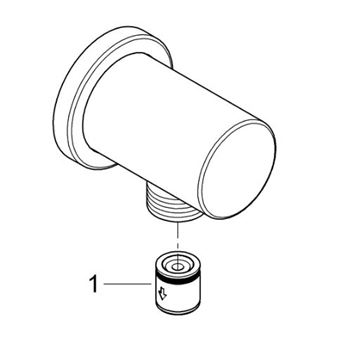 GROHE RAINSHOWER nástenné kolienko, phantom black 22118KF0 Obrázek - fotka