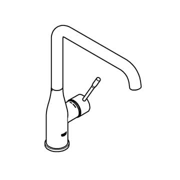 GROHE ESSENCE NEW drezová batéria, phantom black 30505KF0 Obrázek - fotka