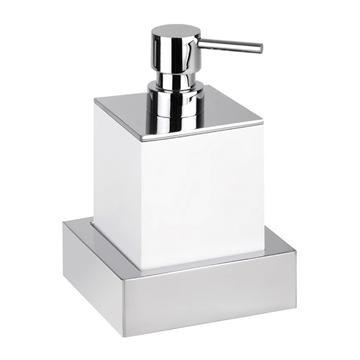 BEMETA GAMMA dávkovač tekutého mydla 200 ml, nástenný, polyresín, chróm/biela