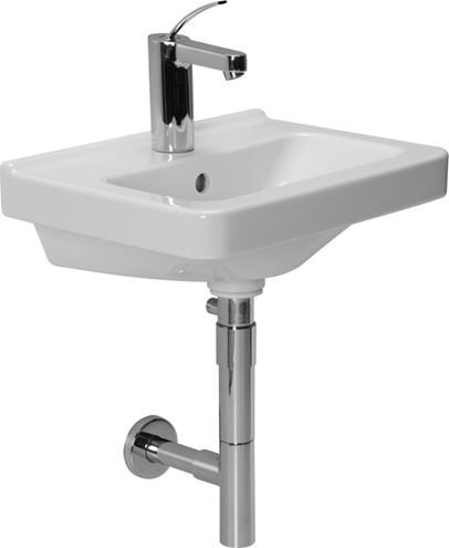 JIKA CUBITO PURE umývadielko 45 cm, s otvorom pre batériu a prepadom, Jika perla H8114221001041 Obrázek - fotka