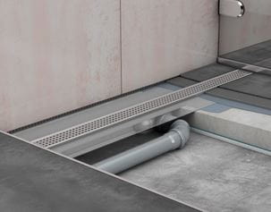 ACO SHOWERDRAIN C sprchový žľab 685 mm, k stene, bočný odtok DN 50, bez roštu, nerez oceľ 9010.88.29 Obrázek - fotka