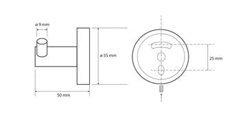 BEMETA OMEGA dvojháčik na uteráky, chróm 104106032 Technický nákres