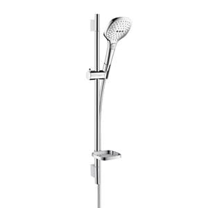 HANSGROHE RAINDANCE SELECT E sprchový set 120 3JET so sprchovou tyčou a mydelničkou, EcoSmart, biela/chróm