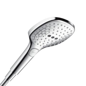HANSGROHE RAINDANCE SELECT E sprchový set 120 3JET so sprchovou tyčou a mydelničkou, EcoSmart, biela/chróm 26622400 Obrázek - fotka
