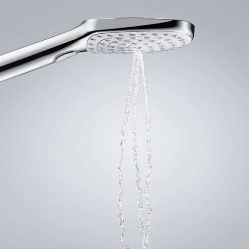 HANSGROHE RAINDANCE SELECT E sprchový set 120 3JET so sprchovou tyčou a mydelničkou, EcoSmart, biela/chróm 26622400 Obrázek - fotka