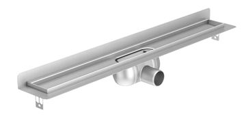 ACO SHOWERDRAIN C sprchový žľab 885 mm, k stene, bočný odtok DN 50, bez roštu, nerez oceľ