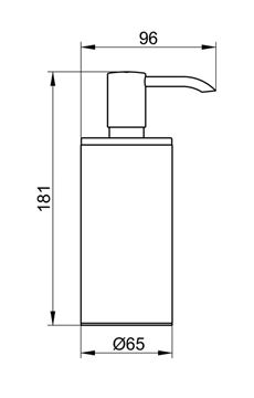 KEUCO PLAN dávkovač tekutého mydla 250 ml, chróm 14952010100 Technický nákres