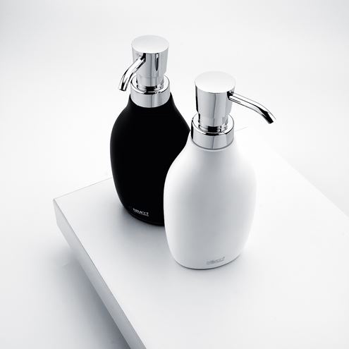 NIMCO AVA dávkovač tekutého mydla 280 ml, polyresín chróm/biela AV 15031-05 Obrázek - fotka