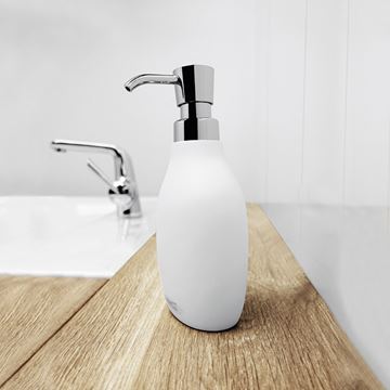 NIMCO AVA dávkovač tekutého mydla 280 ml, polyresín chróm/biela AV 15031-05 Obrázek - fotka
