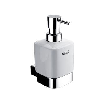 NIMCO KIBO dávkovač tekutého mydla 320 ml, nástenný, keramika, chróm/biela