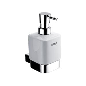 NIMCO KIBO dávkovač tekutého mydla 320 ml, nástenný, keramika, chróm/biela