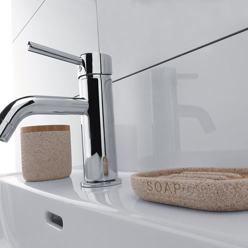 NIMCO KORA mydlovnička, polyresín, pieskovo béžová/bambus KO 24059-86 Obrázek - fotka