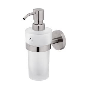 NIMCO UNIX dávkovač tekutého mydla 250 ml, nástenný, sklo, nerez oceľ