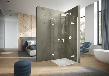 CONCEPT 400 sprchové dvere 90x197 cm, krídlové, ľavé, matná biela/číre sklo CA0003.182.322 Obrázek - fotka