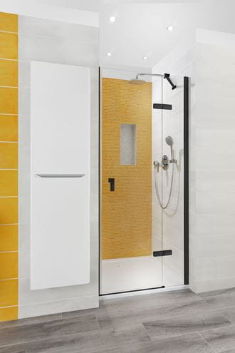 CONCEPT 400 sprchové dvere 80x197 cm, krídlové, pravé, matná čierna/číre sklo CA0102.123.322 Obrázek - Hlavní obrázek