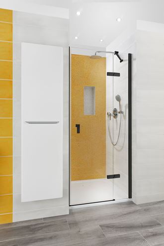 CONCEPT 400 sprchové dvere 90x197 cm, krídlové, pravé, matná čierna/číre sklo CA0103.123.322 Obrázek - Hlavní obrázek