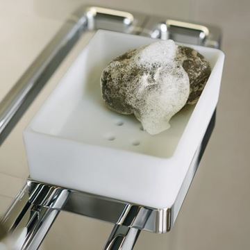 AXOR UNIVERSAL mydlovnička, nástenná, sklo, chróm 42802000 Obrázek - fotka