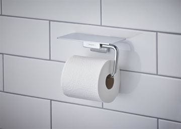 HANSGROHE ADDSTORIS držiak na toaletný papier s poličkou, nástenný, chróm 41772000 Obrázek - fotka