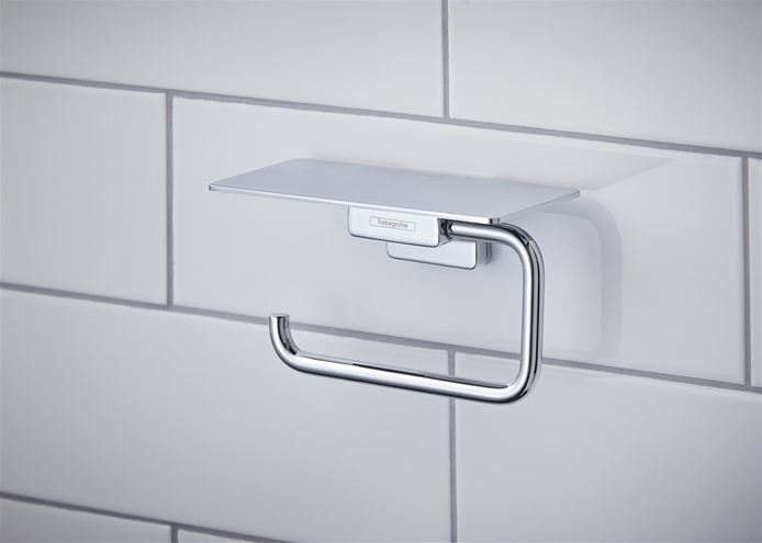 HANSGROHE ADDSTORIS držiak na toaletný papier s poličkou, nástenný, chróm 41772000 Obrázek - fotka