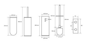 BEMETA OMEGA WC kefa, chróm 102313067 Technický nákres