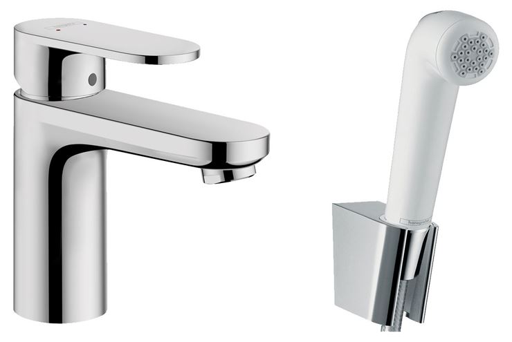 HANSGROHE VERNIS BLEND umývadlová stojanková batéria, s bidetovou sprškou, EcoSmart, chróm 71215000 Obrázek - Hlavní obrázek