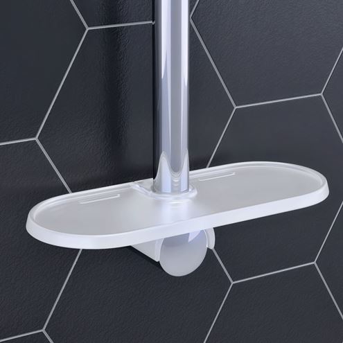 GROHE EASYREACH polica 222 mm, na sprchovú tyč, biela 27596000 Obrázek - fotka
