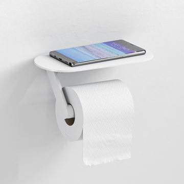 HANSGROHE WALLSTORIS držiak na toaletného papiera s poličkou, nástenný, matná biela 27928700 Obrázek - fotka