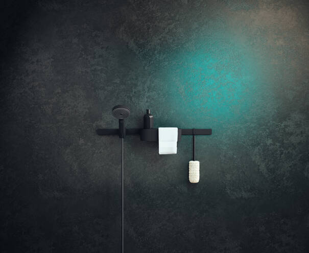 HANSGROHE WALLSTORIS háčik na uterák, na lištu, matná čierna 27929670 Obrázek - fotka