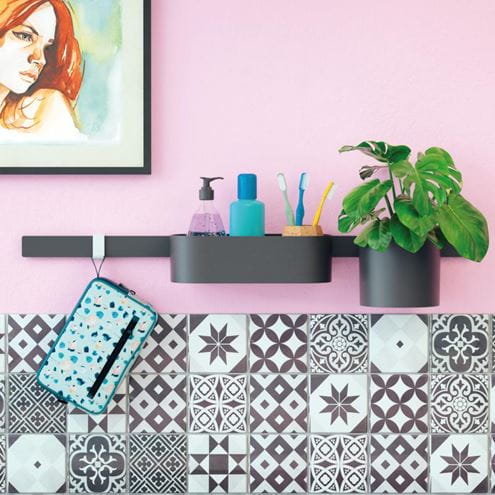 HANSGROHE WALLSTORIS nástenná lišta 700 mm, matná čierna 27904670 Obrázek - fotka