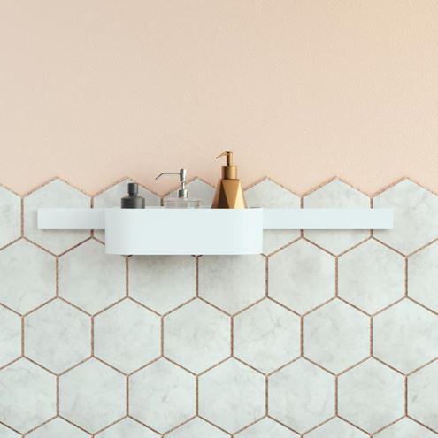 HANSGROHE WALLSTORIS nástenná lišta 500 mm, matná biela 27902700 Obrázek - fotka