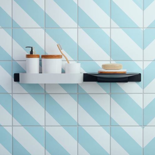 HANSGROHE WALLSTORIS nástenná lišta 500 mm, matná čierna 27902670 Obrázek - fotka