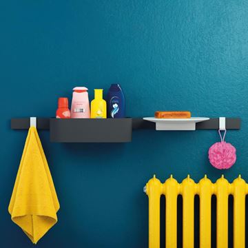 HANSGROHE WALLSTORIS nástenná lišta 500 mm, matná čierna 27902670 Obrázek - fotka
