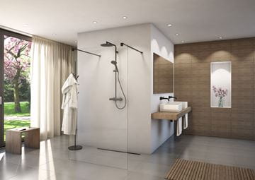 CONCEPT 200 CONFP stena walk-in 150x200 cm, čierna/číre sklo CONFP1500607 Obrázek - fotka