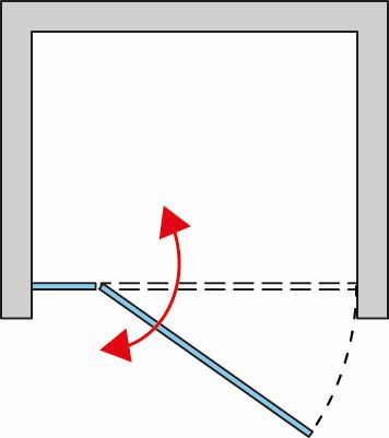 CONCEPT 200 sprchové dvere 90x200 cm, krídlové, čierna / číre sklo CON130900607 Obrázek - fotka