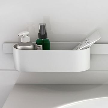 HANSGROHE WALLSTORIS polica 250 mm, na lištu, biela 27912700 Obrázek - fotka