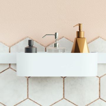 HANSGROHE WALLSTORIS polica 250 mm, na lištu, biela 27912700 Obrázek - fotka