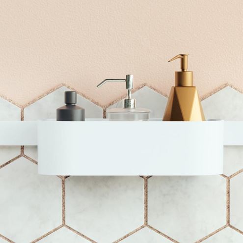 HANSGROHE WALLSTORIS polica 250 mm, na lištu, biela 27912700 Obrázek - fotka