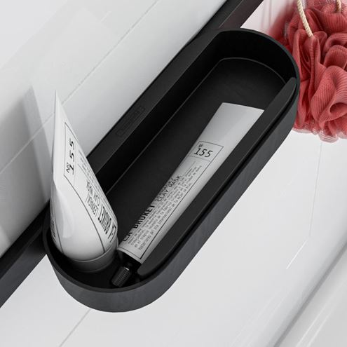 HANSGROHE WALLSTORIS polica 250 mm, na lištu, matná čierna 27913670 Obrázek - fotka