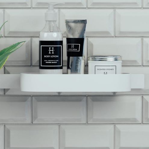 HANSGROHE WALLSTORIS polica 250 mm, na lištu, biela 27913700 Obrázek - fotka