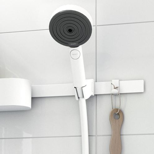 HANSGROHE WALLSTORIS držiak ručnej sprchy sprchy posuvný, matná biela 27917700 Obrázek - fotka