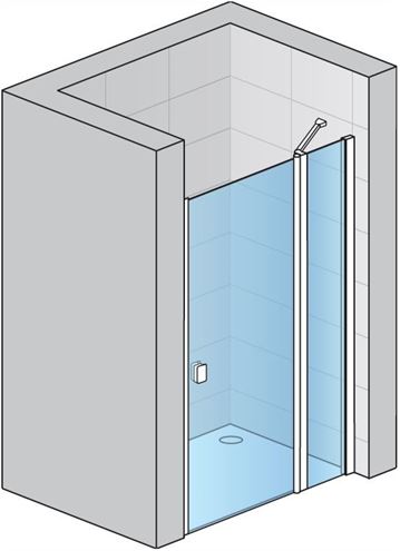 CONCEPT 200 sprchové dvere 100x200 cm, krídlové, čierna / číre sklo CON131000607 Obrázek - fotka