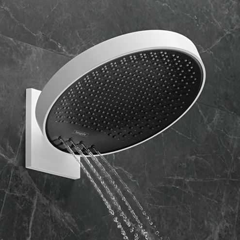HANSGROHE RAINFINITY 360 3JET horná sprcha pr. 360 mm, 3 prúdy, s ramenom, matná biela 26234700 Obrázek - fotka
