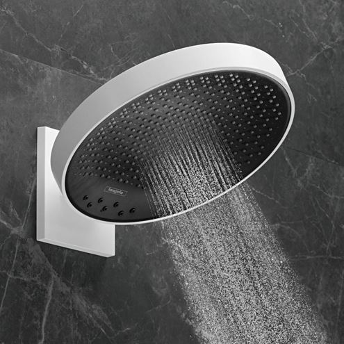HANSGROHE RAINFINITY 360 3JET horná sprcha pr. 360 mm, 3 prúdy, s ramenom, matná biela 26234700 Obrázek - fotka