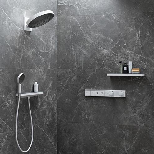 HANSGROHE RAINFINITY 360 3JET horná sprcha pr. 360 mm, 3 prúdy, s ramenom, matná biela 26234700 Obrázek - fotka