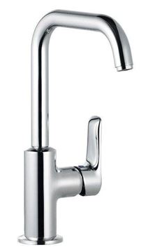 KLUDI PURE&SOLID umývadlová stojanková batéria, s odtokovou súpravou, chróm